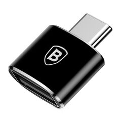 Baseus Baseus - OTG Adapter (CATOTG-01) - USB 2.0 to Type-C 480Mbps, 2.4A - Black 6953156263512 έως 12 άτοκες Δόσεις