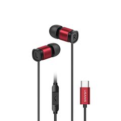 USAMS Casti Audio cu Fir si Microfon, Type-C, 1.2m - Usams EP-46 Mini (HSEP4604) - Red 6958444900674 έως 12 άτοκες Δόσεις