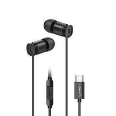 USAMS Casti Audio cu Fir si Microfon, Type-C, 1.2m - Usams EP-46 Mini (HSEP4603) - Black 6958444900667 έως 12 άτοκες Δόσεις