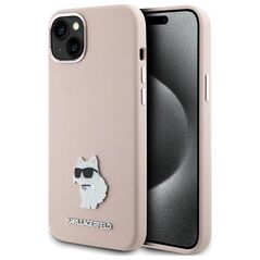Karl Lagerfeld case for iPhone 15 Plus 6,7&quot; KLHCP15MSMHCNPP pink HC SILICONE C METAL PIN 3666339166243