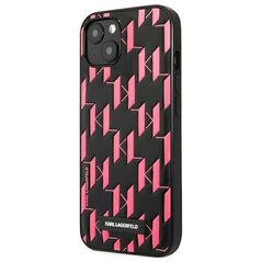 Karl Lagerfeld case for iPhone 13 Mini KLHCP13SMNMP1P black hard case Monogram and plaque 3666339049164