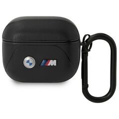 BMW case for AirPods 3 BMA322PVTK black PU Leather Curved Line 3666339089559