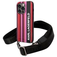 Karl Lagefeld case for iPhone 14 Pro 6,1&quot; KLHCP14LSTSTP pink hardcase Color Stripes Strap 3666339094218