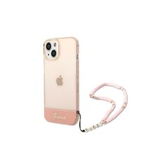 Guess case for iPhone 14 Pro 6,1&quot; GUHCP14LHGCOHP pink hardcase Translucent Pearl Strap 3666339064303