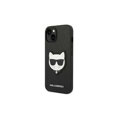 Karl Lagerfeld case for iPhone 14 Pro 6,1&quot; KLHCP14LSAPCHK black PU Saffiano case with Choupette Head Patch 3666339076979
