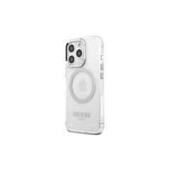 Guess case for iPhone 13 Pro / 13 6,1&quot; GUHMP13LHTRMS silver hard case Metal Outline Magsafe 3666339057275