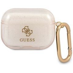 Guess case for AirPods Pro GUAPUCG4GD gold Glitter Collection 3666339009885