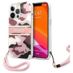 Guess case for iPhone 13 Pro / 13 6,1&quot; GUHCP13LKCABPI pink hard case Camo Strap Collection 3666339023171