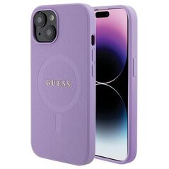 Guess case for iPhone 15 Plus 6.7&quot; GUHMP15MPSAHMCU purple hardcase Saffiano MagSafe 3666339155919