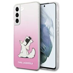 Karl Largerfeld case for Samsung Galaxy S22 Plus KLHCS22MCFNRCPI pink hard case Choupette Eat Gradient 3666339045722