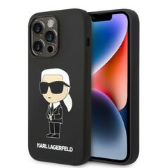 Karl Lagerfeld case for iPhone 14 Pro 6,1&quot; KLHCP14LSNIKBCK black hardcase Silicone NFT Ikonik 3666339086589