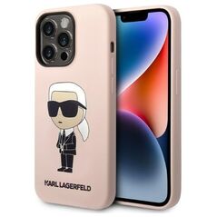 Karl Lagerfeld case for iPhone 14 Pro Max 6,7&quot; KLHMP14XSNIKBCP pink hardcase Silicone Ikonik Magsafe 3666339087678