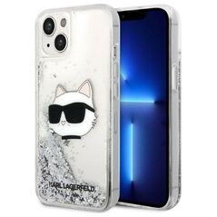 Karl Lagerfeld case for iPhone 14 Plus 6,7&quot; KLHCP14MLNCHCS silver hardcase Glitter Choupette Head 3666339086930