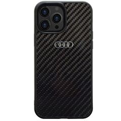 Audi case for iPhone 14 Pro 6,1&quot; AU-TPUPCIP14P-R8/D2-BK black hardcase Carbon Fiber 6955250225359