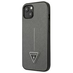 Guess case for iPhone 13 6,1&quot; GUHCP13MPSATLG hardcase Saffiano PU Triangle silver 3666339040369