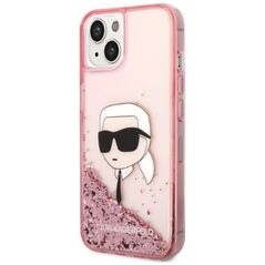 Karl Lagerfeld case for iPhone 14 Pro Max 6,7&quot; KLHCP14XLNCHCP pink hardcase Liquid Glitter NFT Choupette Head 3666339086992