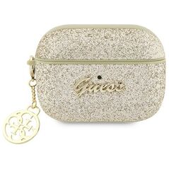 Guess case for AirPods Pro 2 GUAP2GLGSHD gold PU Glitter Flake 4G 3666339110963