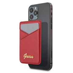 Guess card slot GUWMSSASLRE red MagSafe Saffiano 3666339006815
