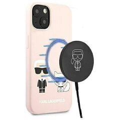 Karl Largerfeld case for IPhone 13 Pro Max KLHMP13XSSKCI pink hard case Silicone Karl & Choupette Magsafe 3666339035150