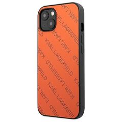 Karl Lagerfeld case for iPhone 13 KLHCP13MPTLO orange hard case Allover Logo 3666339049577