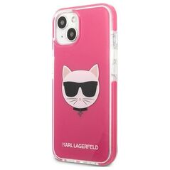 Karl Lagerfeld case for iPhone 13 Pro Max KLHCP13XTPECPI fuchsia hard case Iconic Choupette Head 3666339048556
