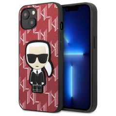 Karl Lagerfeld case for iPhone 13 Mini KLHCP13SPMNIKPI red hard case Monogram Iconic Karl 3666339049409
