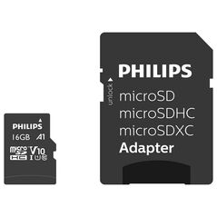 Philips microSDHC 16GB Class 10 U1 V10 A1 UHS-I με αντάπτορα (FM16MP45B/00) (PHIFM16MP45B-00) έως 12 άτοκες Δόσεις