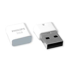 Philips Pico 32GB USB 2.0 Stick Γκρι (FM32FD85B/00) (PHIFM32FD85B-00) έως 12 άτοκες Δόσεις