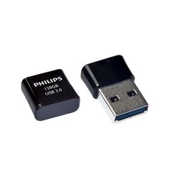 Philips Pico 128GB USB 3.0 Stick Μαύρο (FM12FD90B/00) (PHIFM12FD90B-00) έως 12 άτοκες Δόσεις
