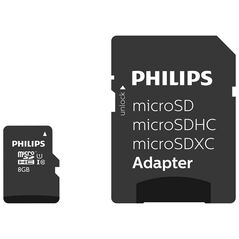 Philips microSDHC 8GB Class 10 with Adapter (FM08MP45B/00) (PHIFM08MP45B-00) έως 12 άτοκες Δόσεις