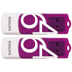 Philips Vivid pack 64GB USB 2.0 Stick Μωβ (FM64FD05D/00) (PHIFM64FD05D-00) έως 12 άτοκες Δόσεις