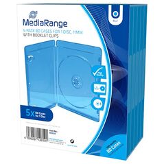 MediaRange BD Case  for 1 Disc 11mm Blue  (5 Pack) (MRBOX38) έως 12 άτοκες Δόσεις