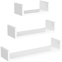 Songmics Floating Wall Shelves White Large Set of 3 White (LWS66WV1) (SNGLWS66WV1) έως 12 άτοκες Δόσεις