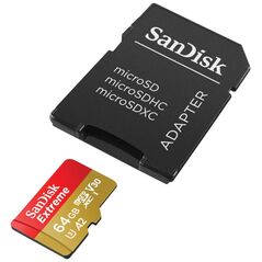 SanDisk memory card microSD UHS-I 64GB SDSQXAH-064G-GN6MA 6196591934090