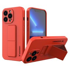 Wozinsky Kickstand Case silicone case with stand for iPhone 13 Pro red