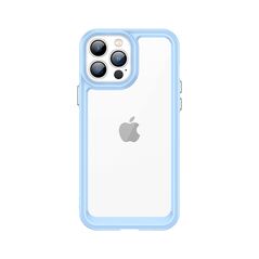 Outer Space Case for iPhone 13 Pro Max hard cover with gel frame blue