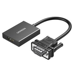 Ugreen cable adapter cable VGA (male) - HDMI (female) 0.15m black (CM513)