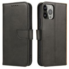 Magnet Case for Samsung S24 with flap and wallet - black