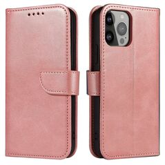 Magnet Case for Samsung A15 with flap and wallet - pink
