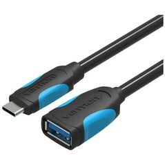 VENTION USB 3.0 A Female to Type-C Male OTG Cable 0.1M Black (VAS-A51-B010) (VENVAS-A51-B010) έως 12 άτοκες Δόσεις