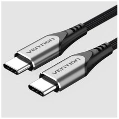 VENTION Nylon Braided Type-C to Type-C 3A/PD 60W Cable 1M Gray Aluminum Alloy Type (TADHF) (VENTADHF) έως 12 άτοκες Δόσεις