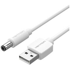 VENTION USB to DC 5.5mm Barrel Jack Power Cable 1.5M White Tuning Fork Type (CEYWG) (VENCEYWG) έως 12 άτοκες Δόσεις