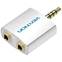 VENTION 4Pole 3.5mm Male to 2*3.5mm Female Audio Adapter Silvery Metal Type (BDAW0) (VENBDAW0) έως 12 άτοκες Δόσεις