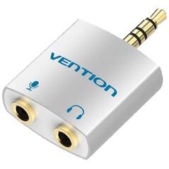 VENTION 4Pole 3.5mm Male to 2*3.5mm Female Audio Adapter Silvery Metal Type (BDBW0) (VENBDBW0) έως 12 άτοκες Δόσεις