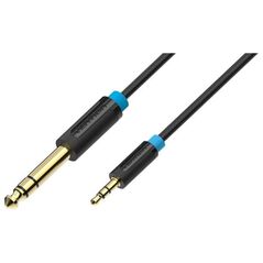 VENTION 3.5mm Male to 6.5mm Male Audio Cable 1.5M Black (BABBG) (VENBABBG) έως 12 άτοκες Δόσεις
