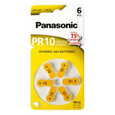PANASONIC Panasonic PR10 μπαταρίες Zinc Air 1,4V 6τμχ pr230/6lb  έως 12 άτοκες Δόσεις PAN-PR10L-6
