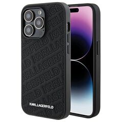 Karl Lagerfeld case for iPhone 15 Pro 6,1&quot; KLHCP15LPQKPMK black HC QUILTED K PATTERN 3666339165055