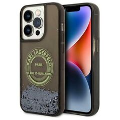 Karl Lagerfeld case for iPhone 14 Pro Max 6,7&quot; KLHCP14XLCRSGRK black hardcase Liquid Glitter RSG 3666339086039