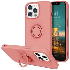 Case IPHONE 13 PRO Silicone Ring Magnetic Stand pink 5904161118268