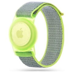 Strap for APPLE AIRTAG Tech-Protect Nylon For Kids lime 9589046926099